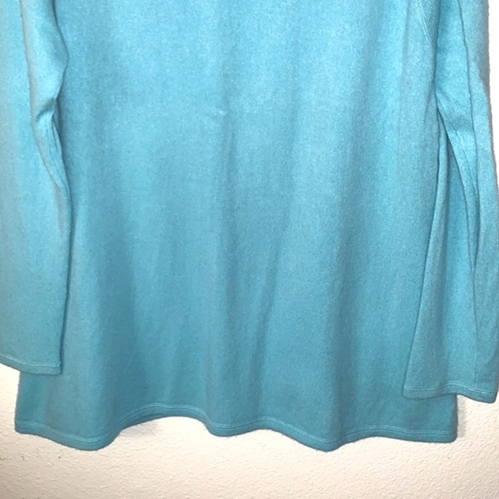VINTAGE J. JILL 100% CASHMERE MOCK NECK TUNIC SWEATER SIZE LARGE TALL - Picture 9 of 15